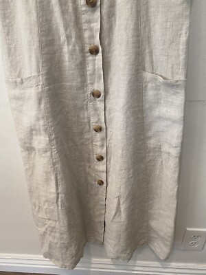 Vince Camuto Two-Pocket Linen Midi Dress Vince Camuto Two-Pocket Linen Midi Dress
