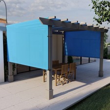 14-16 Fuß Blau Pergola Ersatz Abdeckung Schatten Tuch mit Stab Tasche für Garten Hof