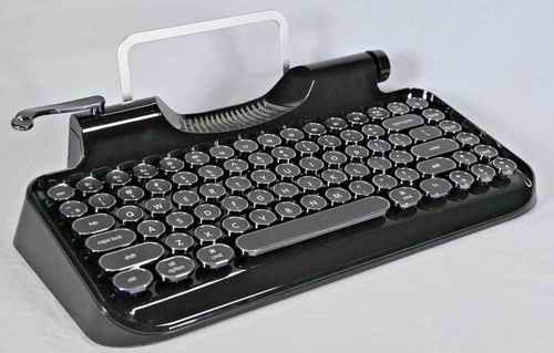 KnewKey RYMEK Typewriter-Style Retro Black Mechanical Wired & Wireless Keyboard