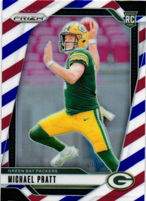 2024 Panini Prizm #379 Michael Pratt Red White and Blue