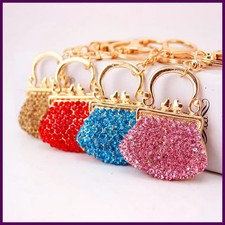 lovely handbag-shaped pendant keychain alloy rhinestone bag-pendant for girls