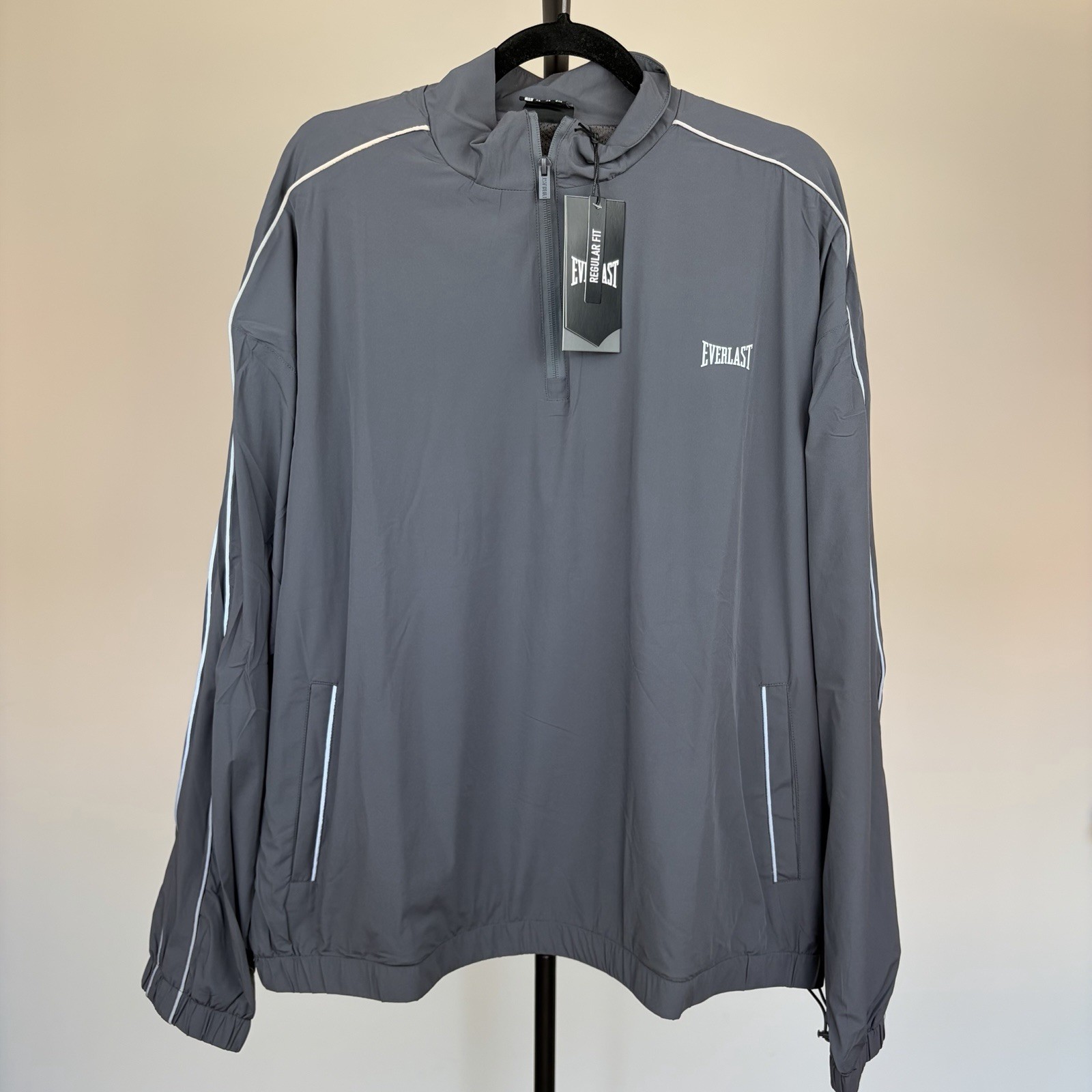 Everlast Piping Grey Track Training Top 1/4 Zip Size XL BNWT RRP £54.99