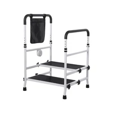 Bed Step Stool for High Bed Bed Rails w/ Adjustable Height Bed Step Stool 450Lbs