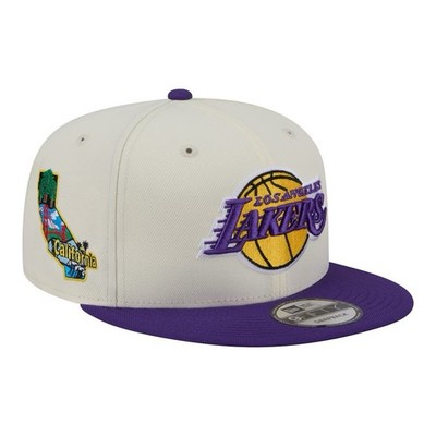 New Era Los Angeles Lakers Cream Local Icons 9FIFTY Snapback Adjustable Hat