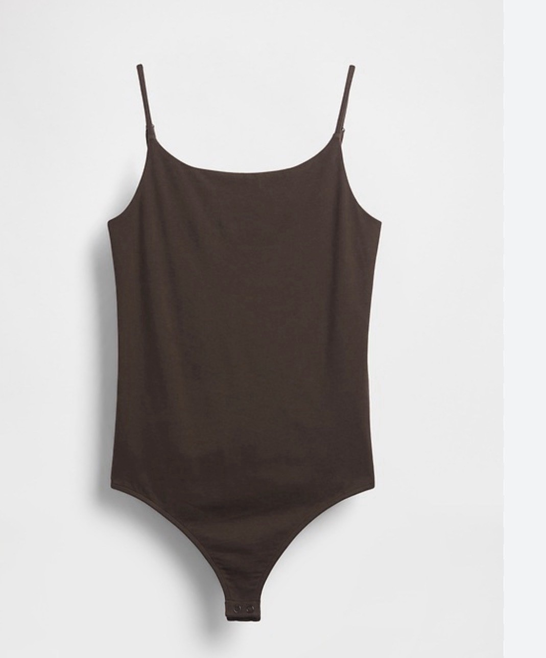 Athleta Women's Bodymove Square Neck Spaghetti Strap Bodysuit Brown Size M NWT
