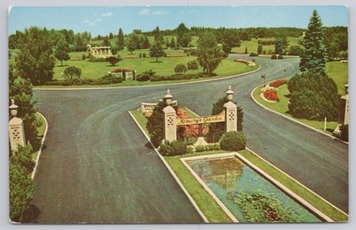 Postcard Memory's Garden Burial Estates Albany NY