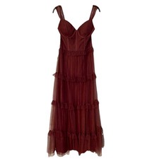 Revelry Womens Burgundy Solid Sweetheart Stra...