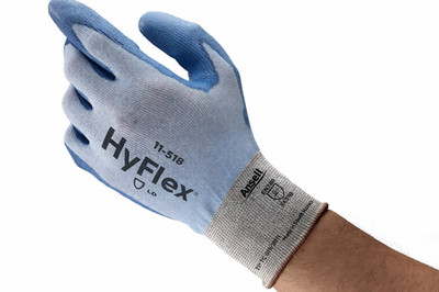 Ansell HyFlex Cut Resistant Safety Gloves, Ultralight, Cut Level A2, Size Medium