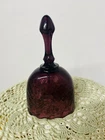 Fenton Vintage Marked Amethyst Plum Purple diamond optic bell w/ scalloped edge