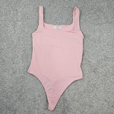 Babaton Contour Bodysuit Pink Square Neck Thong Bodysuit Layerable Size Small