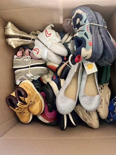 20 - Pair Mixed Shoe Lot : Kids , Casual, Dress, Boots Reseller Wholesale Box 