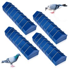 4 Pack Large Pigeon Feeder Bird Dispenser 8 Slot Poultry Feeder Bowl Thick Ch...
