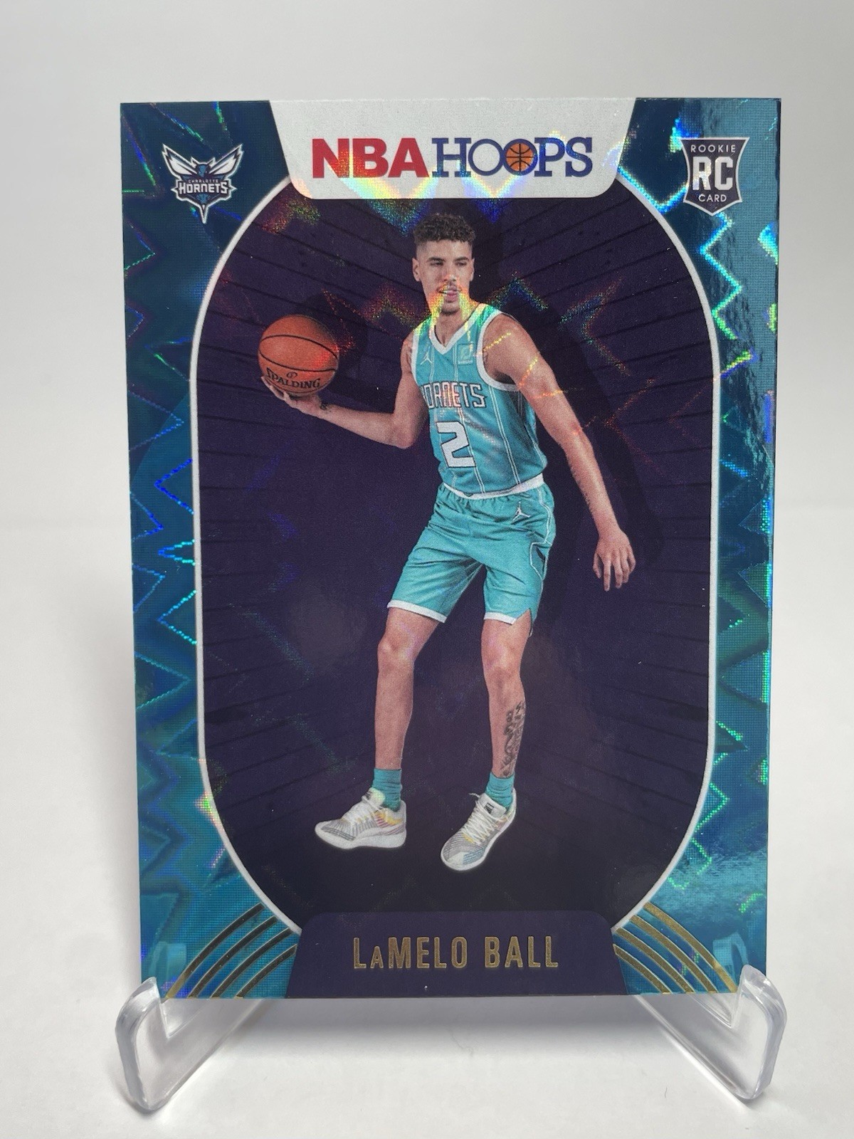 2020-21 NBA Hoops Lamelo Ball Teal Explosion Rookie Card #223 - Team Color Match