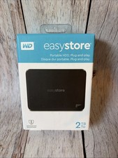 WD - Easystore 2TB External USB 3.2 Gen 1 Portable Hard Drive - Black New G