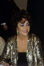 Actress Elizabeth Taylor a private supper party London's Park Lane- Old Photo