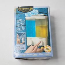 The Dispenser Clear Choice 2-Chamber Shower Wall Mount Soap Shampoo White NEW