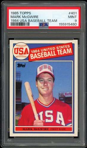 Mark McGwire 1985 Topps USA Baseball Rookie RC 401 PSA 9 MINT