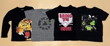Lot of 4 T-Shirts; Kids Size 5-6; Pink Floyd Tiger Baseball Slime