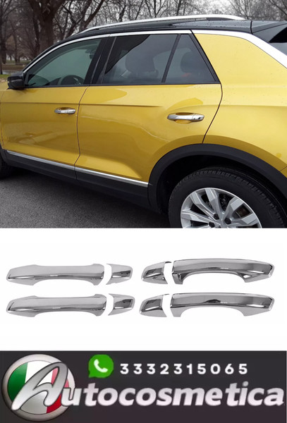 TüRgriff Blende TüRgriffkappen Abdeckung FüR VW T-Roc 2017-2024 Edelstahl...-image