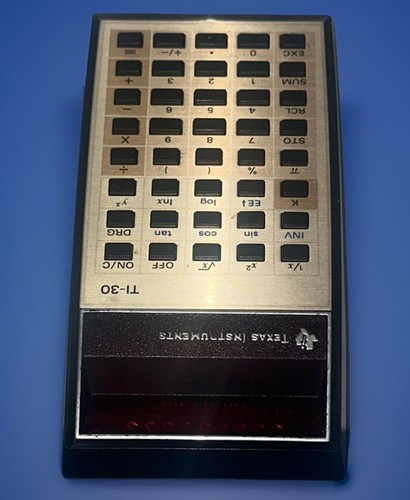 70's Texas Instruments TI-30 Calculator Working 1970s Red LED In Case Nice Works - Picture 5 of 5