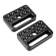 2 PCS Mini Camera Cheese Plate 1/4"20 3/816 Threads Aluminum Mount Rig