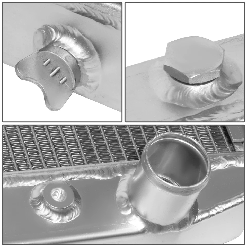 PARA 70-73 DODGE CHALLENGE CARGADOR CORONA 3 FILAS ALUMINIO NÚCLEO RADIADOR REFRIGERACIÓN Foto 4 de 4