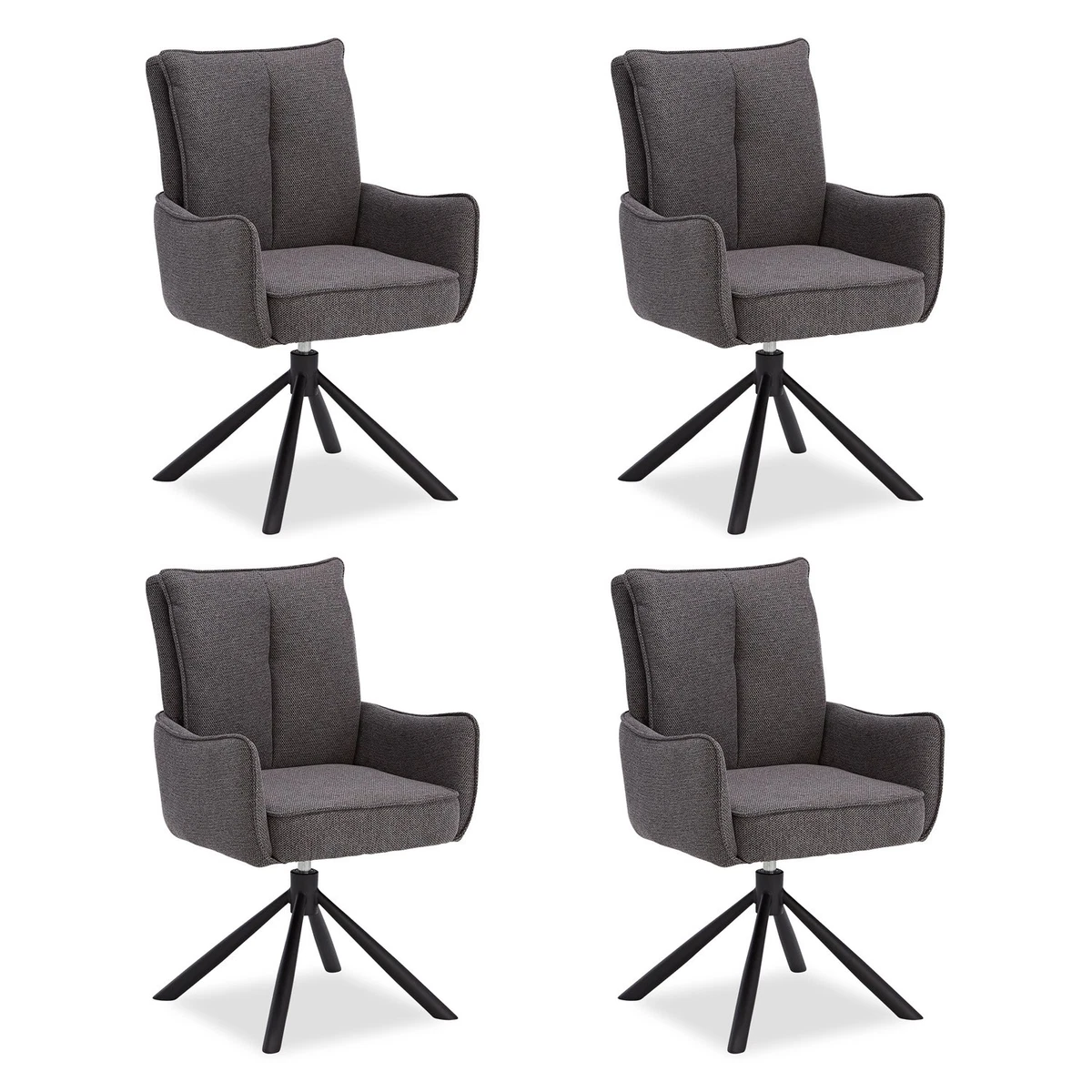 4er Set Esszimmerstuhl mit Armlehne Stuhl Wohnzimmerstühle drehbar Homestyle4u