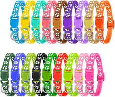 18 Pcs Adjustable Puppy Collars Soft Nylon ID Whelping Set for Small Dogs