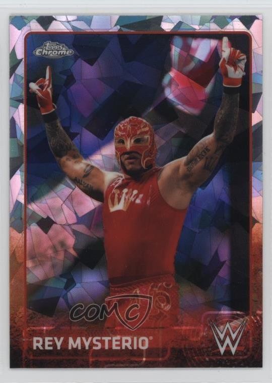 2015 Topps Chrome WWE Atomic Refractor Rey Mysterio #56 1m8u