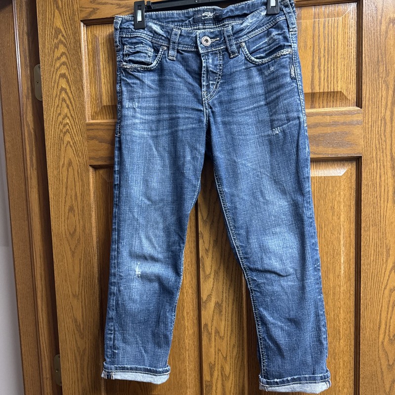 Silver Jeans Woman's Denim Capri Pants W25