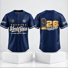 Custom Name - Brewers 2026 Wold Series No Time Like October Jersey - USA Size