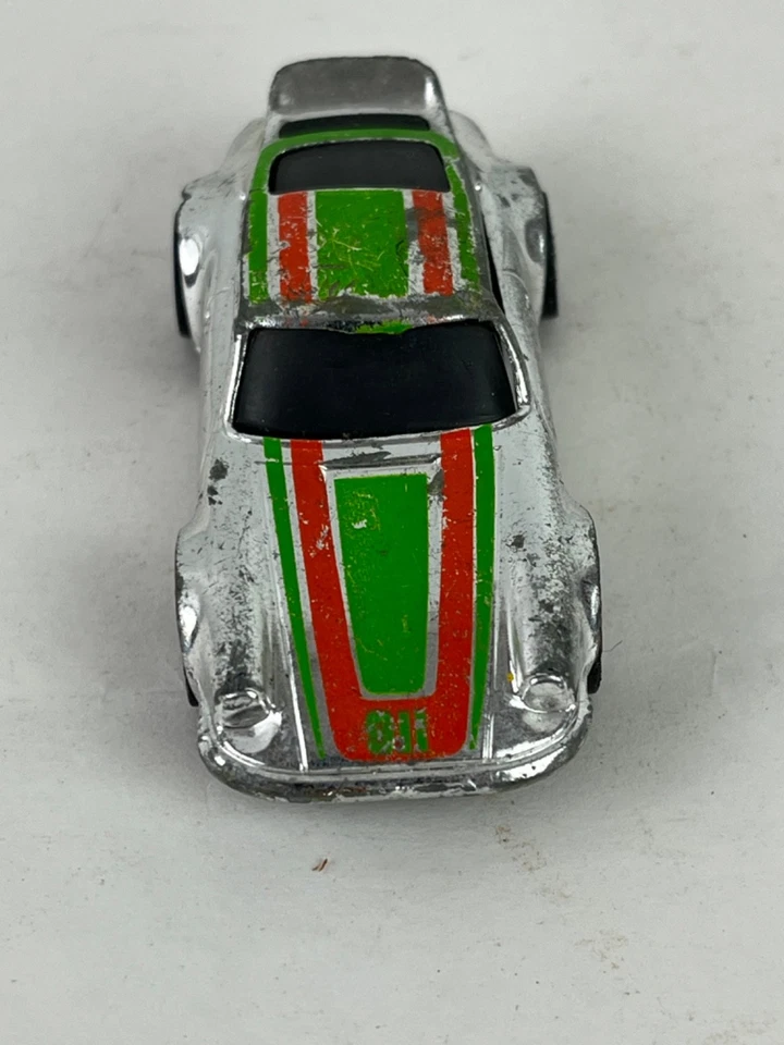 Hot Wheels Redline Porsche P-911 Super Chrome 1974 Mattel Hong Kong Foto 2 de 4