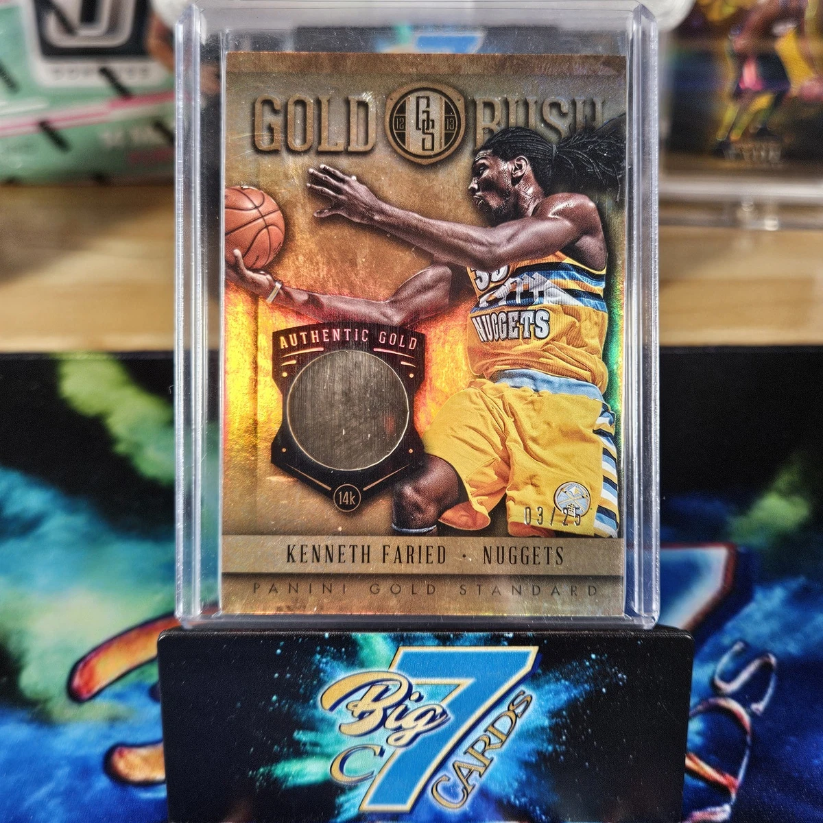 2012-13 Panini Gold Standard Gold Rush Kenneth Faried Authentic 14k Gold /25 WOW
