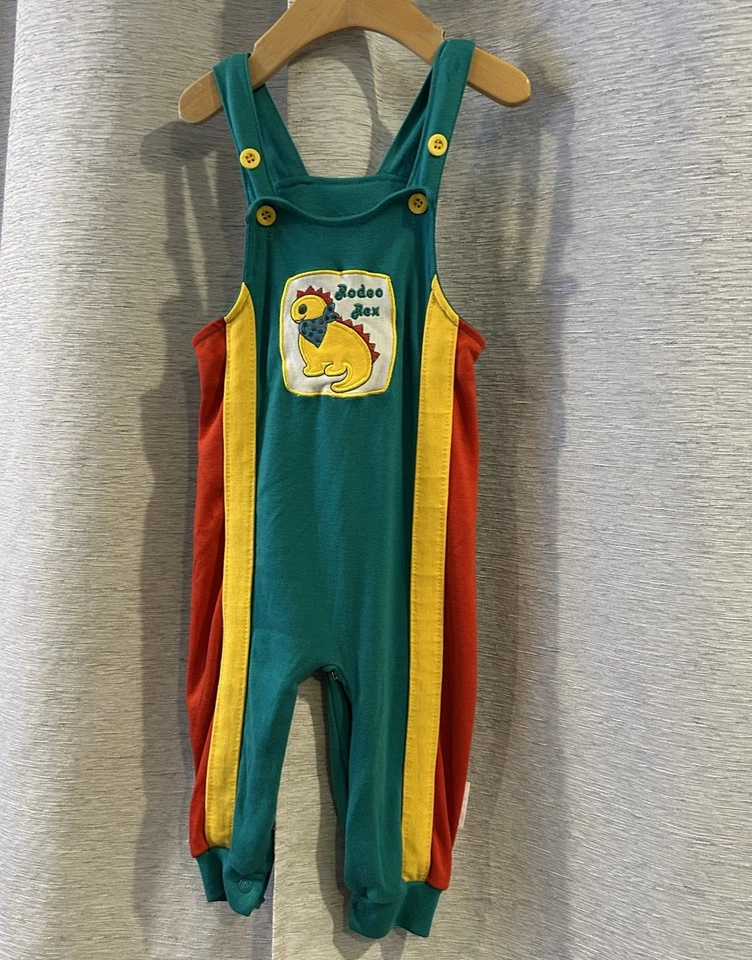 Vintage 90s HEALTHTEX Baby 18 Months Colorblock One-Piece Romper - Image 2 of 4