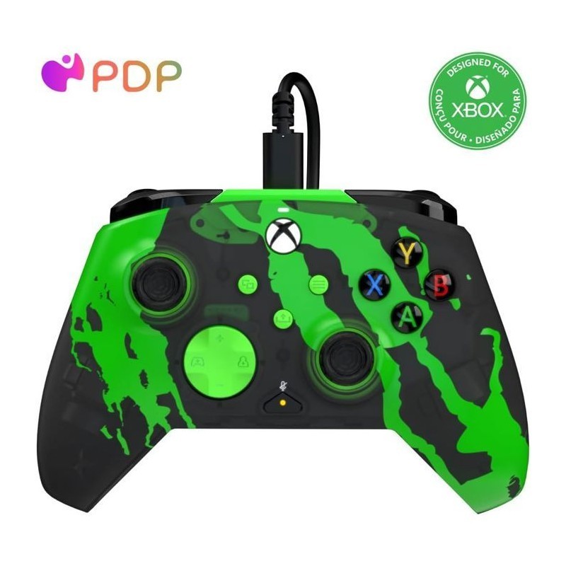 Manette Xbox PDP Rematch Glow Advanced filaire sans latence ni panne de batterie