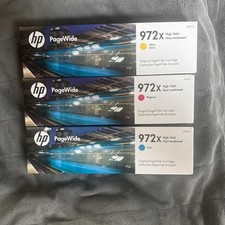 GENUINE 3-Pack HP 972X High Yield M/Y/C PageWide Cartridges SEALED Boxes