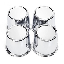 4PCS 2.64inch Push Through Wheel Center Caps Chrome Silver for Truck Wheels