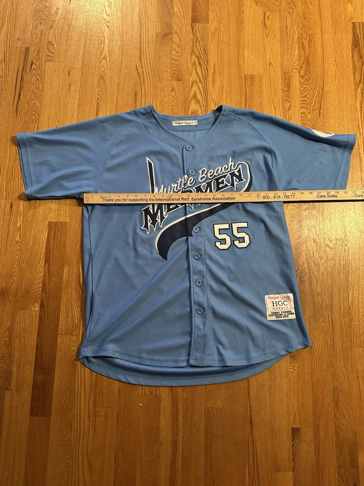 Kenny POWERS Myrtle Beach Mermen #55 Eastbound & Down HGC Light Blue Jersey XL - thumbnail 4