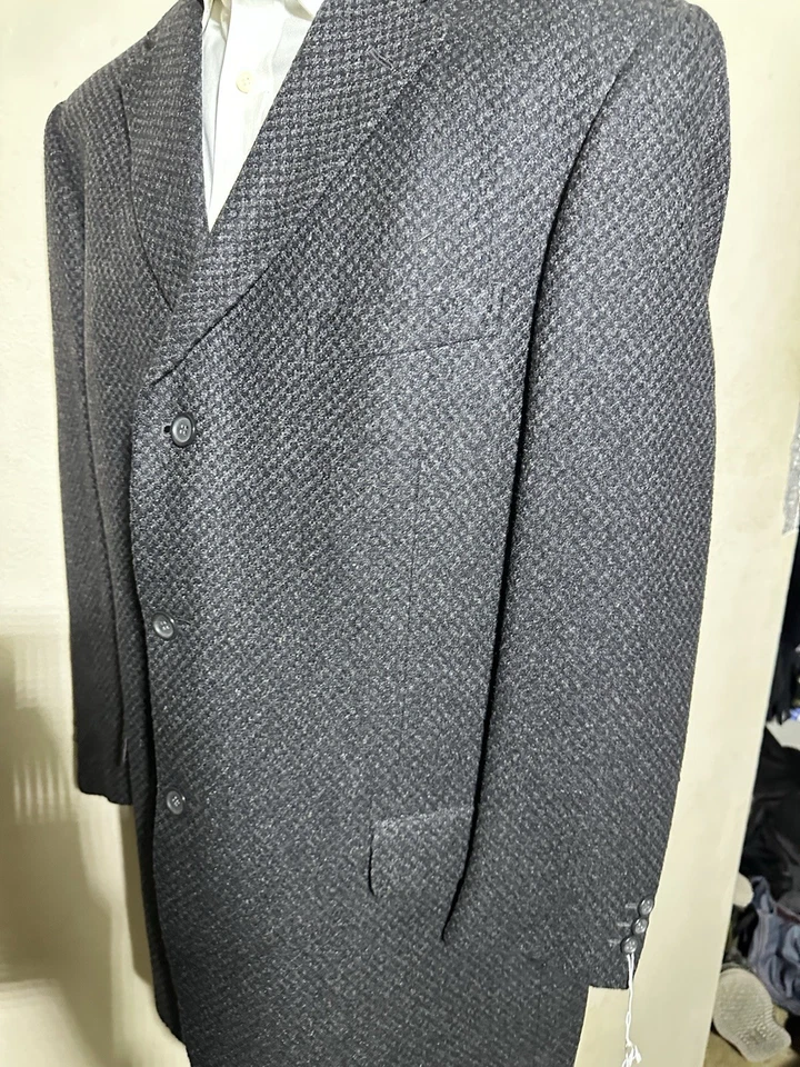 Impresionante abrigo deportivo Ermenegildo Zegna 60 % cachemir y 40 % seda texturizado 46 L Foto 2 de 4