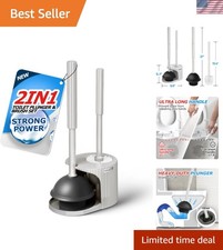 Toilet Brush Plunger Set with Extended Handle Clean Bathroom Tools