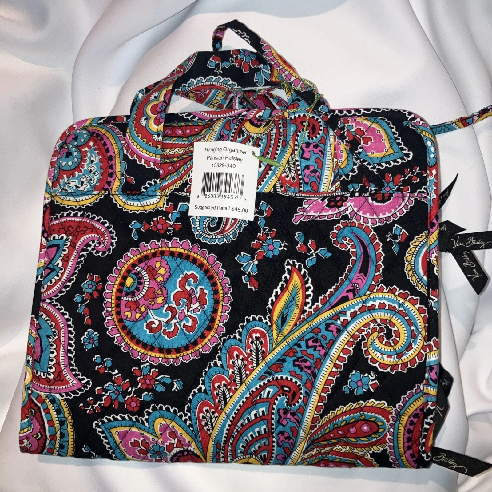 Vera Bradley "Parisian Paisley" Hanging Travel Cosmetic Toiletry Organizer
Opens in a new window or 