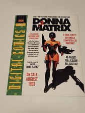 1993 Donna Matrix Promo Sell Sheet Mike Saenz Digital Comics Reactor Rare