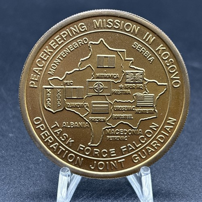 #ad Operation Joint Guardian Task Force Falcon KFOR Peace amp; Freedom Challenge Coin $29.99