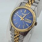 Vintage Seiko Quartz Watch 7N83-0049 Women Dual Tone Fluted Bezel New Battery 7"