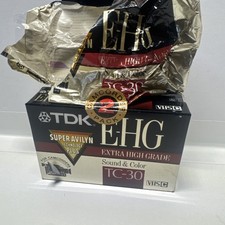 TDK TC-30 EHG VHS-C Video Cassette Made in Japan Extra High Grade New