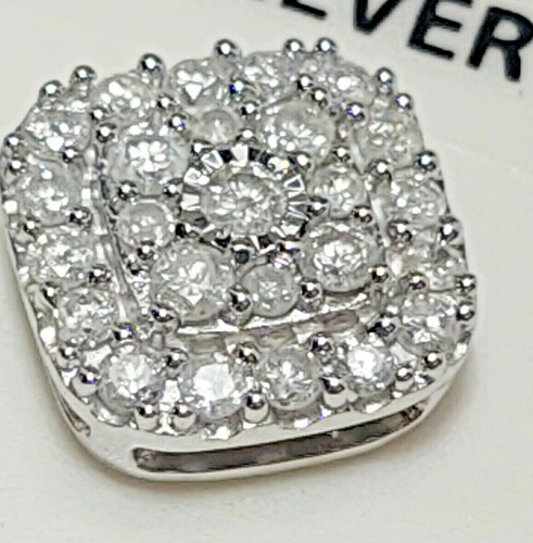 JOE095 1 CTTW Sterling Silver Diamond Earring Stud Beautiful! - Picture 4 of 11