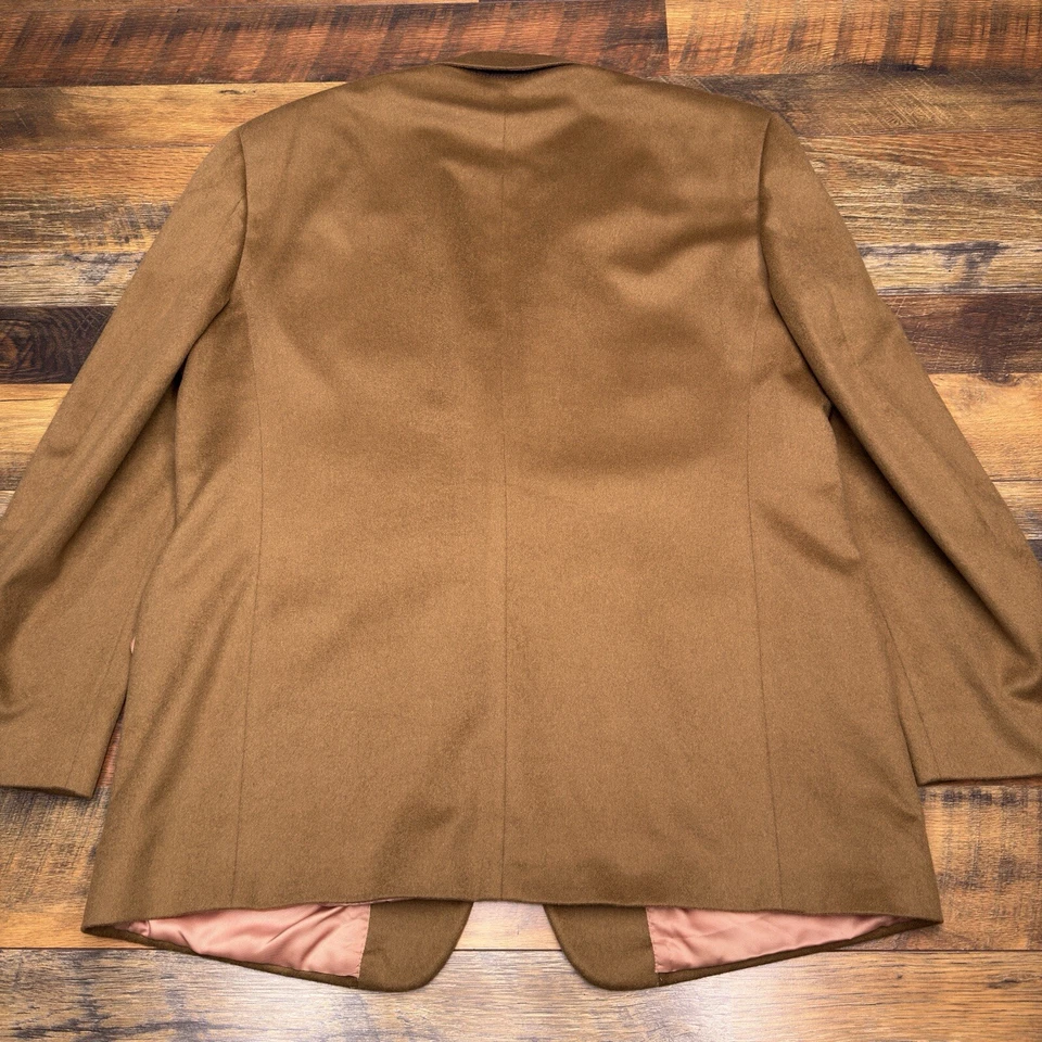 Blazer Neiman Marcus Cashmere 48R Marrón Diseñador Colecciones Abrigo Deportivo Foto 2 de 4