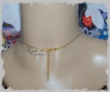 Collier 56cm Perles Verre Bohème Fermoir Toggle Nectarine - Neuf