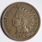 1909 Indian Head Cent Penny VF / XF SHARP LIBERTY