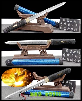 Short High Manganese Steel Sword Hand Forged Chinese Sword Dagger HanJian Sharp